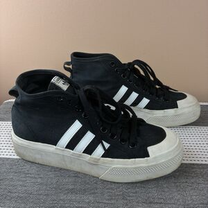 Adidas Nizza Platform Mid Shoes Women’s Black Size 10M
